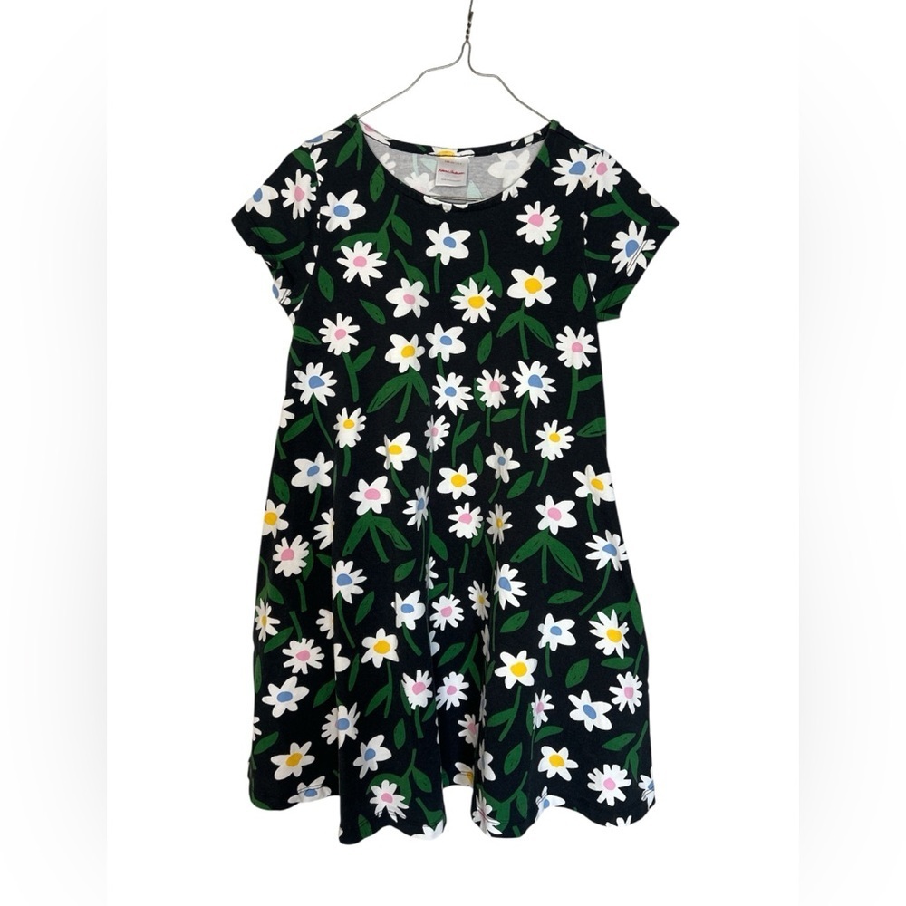 Hanna Andersson Black Dress with Floral Print